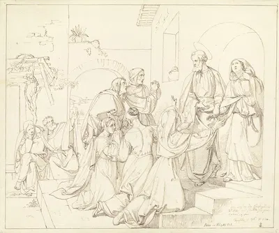 Erweckung der Tabitha durch Petrus by Иосиф фон Фюрих, 1829 — digital art print download