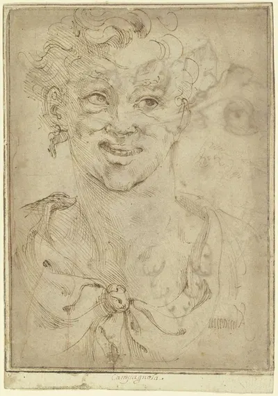 Bust of a satyr by Йост Амман — digital art print download