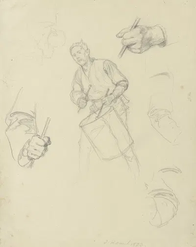 Drummer for the 'Peasants' War' by Julius Hamel, 1873 — digital art print download