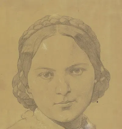 Girl's head by Julius Hamel — digital art print download