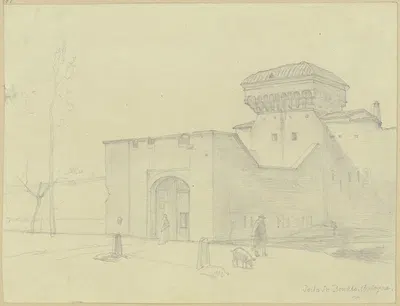 Porta San Donato zu Bologna by Julius Hamel, 1869 — digital art print download