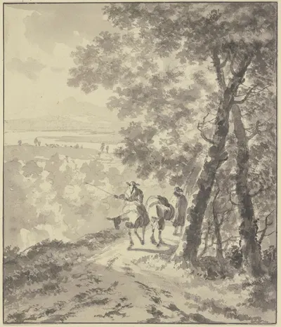 Landschaft mit Maultiertreibern by Jan Asselijn — digital art print download