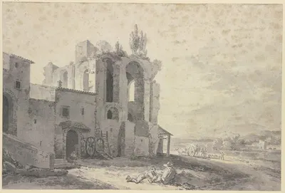 Roman ruins by Jan Asselijn — digital art print download