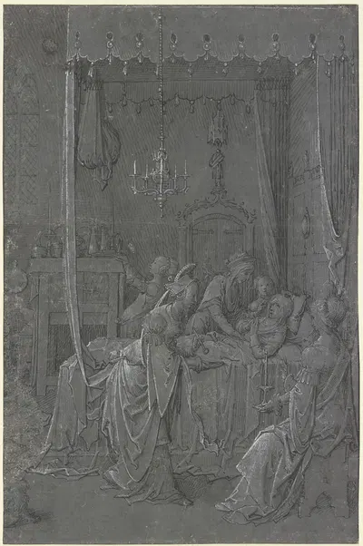 Birth of the Blessed Virgin Mary by Jan De Beer — digital art print download