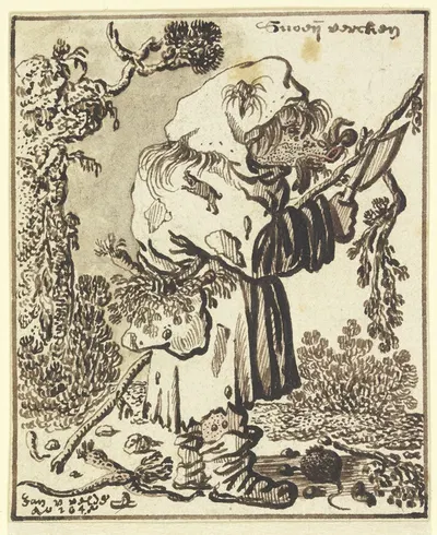 Snoeji varcken by Jan Jansz. van De Velde III, 1645 — digital art print download