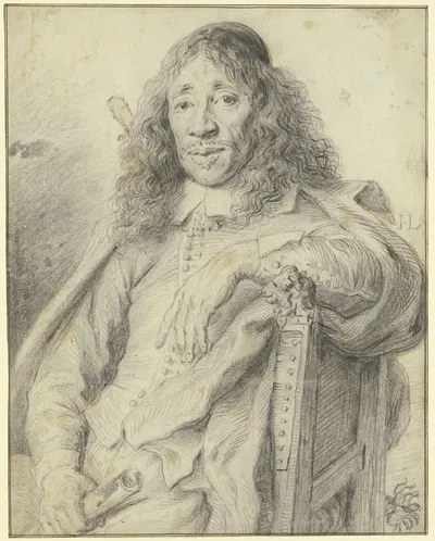 Der Dichter Jan Vos in einem Sessel sitzend nach links by Jan Lievens, 1660 — digital art print download