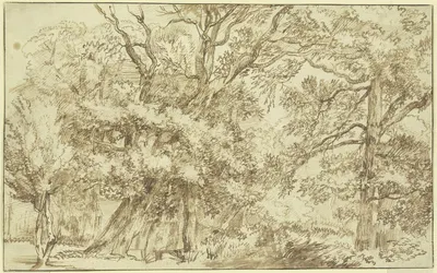 Forest landscape by Jan Lievens — digital art print download
