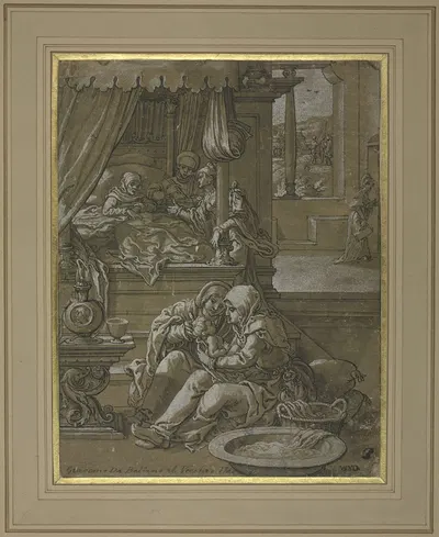 Die Geburt Johannes des Täufers by Jan Swart van Groningen — digital art print download
