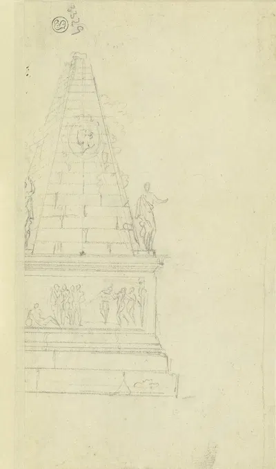 Monument mit figürlichem Schmuck by Jean-Baptiste Lallemand — digital art print download