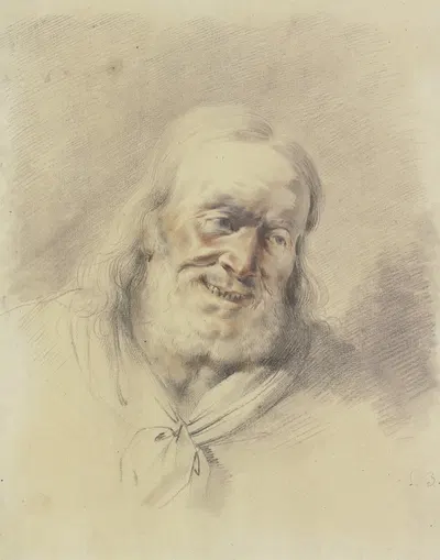 Head of a laughing old man by Жан-Жак де Буассье — digital art print download