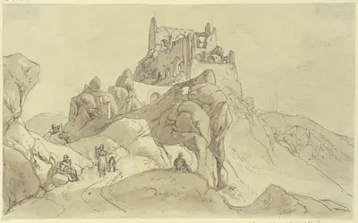 Castle ruin by Иоганн Адам Кляйн — digital art print download