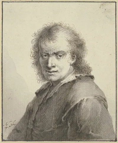 Brustbild eines bartlosen Mannes by Johann Andreas Benjamin Nothnagel — digital art print download