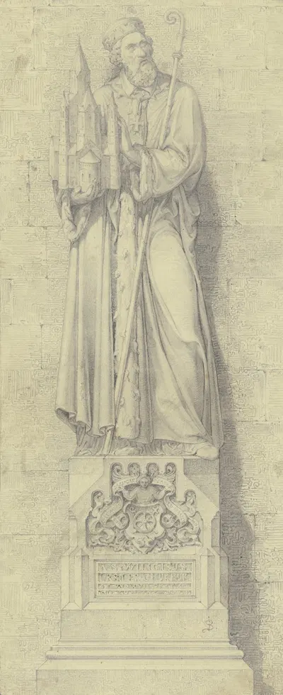 Statue des Heiligen Willigis by Иоганн Баптист Шолль Младший — digital art print download