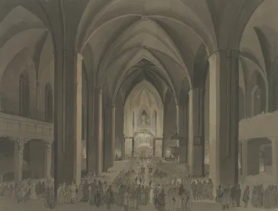 Christmesse im Dom zu Frankfurt am Main by Иоганн Людвиг Эрнст Морганштерн — digital art print download