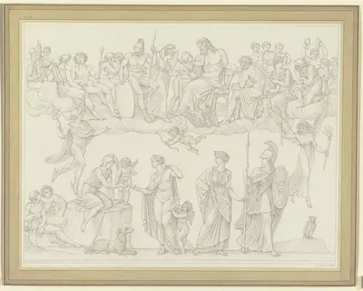 The judgement of Paris by Konrad Eberhard, 1821 — digital art print download