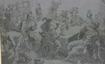 Banquet of Belshazzar by Леонар Брамер — digital art print download
