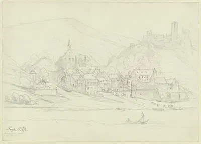 Beilstein at the Mosel by Леопольд Боде, 1895 — digital art print download