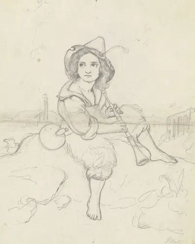 Hirtenknabe in der römischen Campagna by Леопольд Поллак — digital art print download