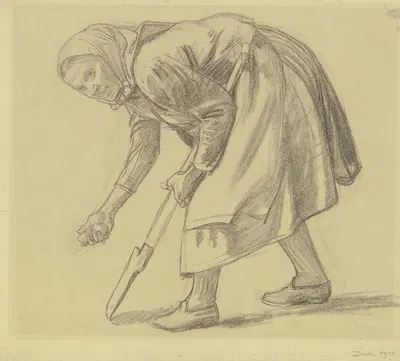 Potato sower by Леопольд фон Калькреут, 1904 — digital art print download