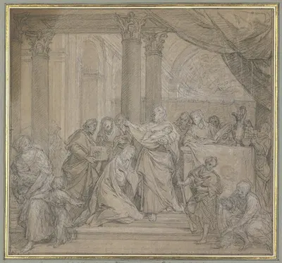 Presentation at the Temple by Louis de Boullogne, 1715 — digital art print download