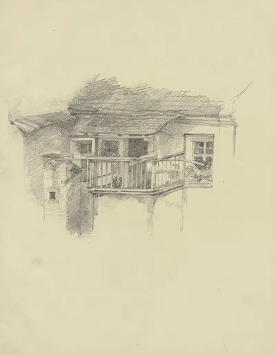 Balcony by Louis Eysen, 1882 — digital art print download