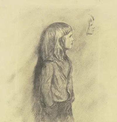 Boy with long hair by Louis Eysen — digital art print download