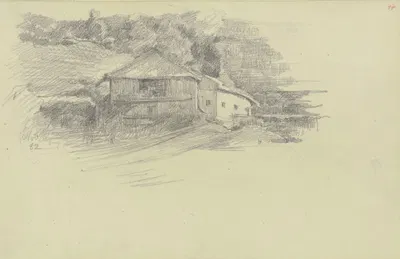Farmstead in South Tirol by Louis Eysen, 1882 — digital art print download