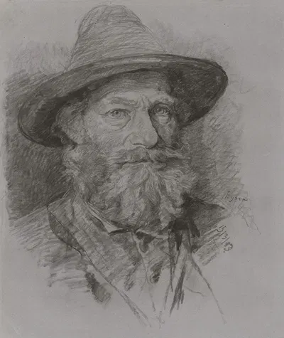 Portrait of cousin Hils by Louis Eysen, 1883 — digital art print download