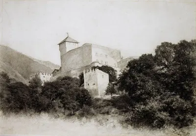 Schloss Churburg bei Schluderns by Луи Эйзен, 1879 — digital art print download