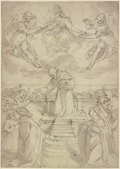 Allegory of the Cordons of St. Francis by Лудовико Караччи — digital art print download