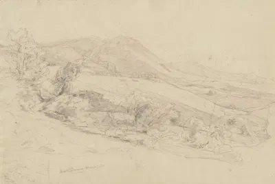 Olevano, Monte Serone by Ludwig Metz, 1851 — digital art print download