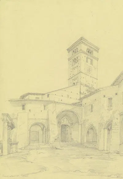 S. Scolastica near Subiaco by Ludwig Metz — digital art print download