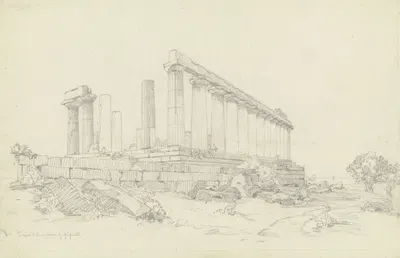 Temple of Juno near Agrigento by Ludwig Metz — digital art print download