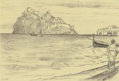 Castle d'Ischia by Людвиг фон Хофман — digital art print download