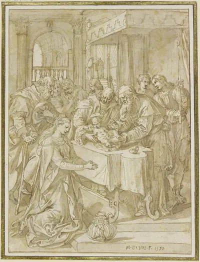 Circumcision of Christ by Мартен де Вос, 1580 — digital art print download