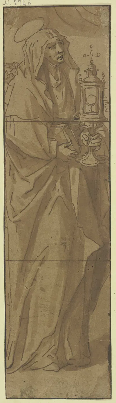 Die Heilige Klara von Assisi by Мартен де Вос — digital art print download