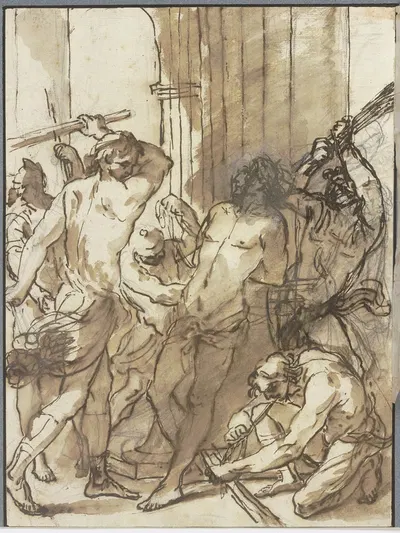 Flagellation of Christ by Marco Benefial — digital art print download
