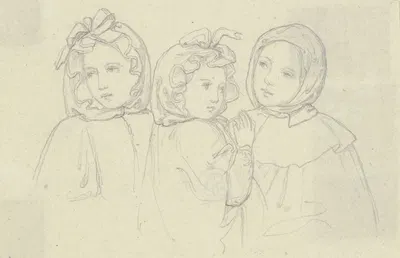 Three hooded children by Мари Элленридер — digital art print download