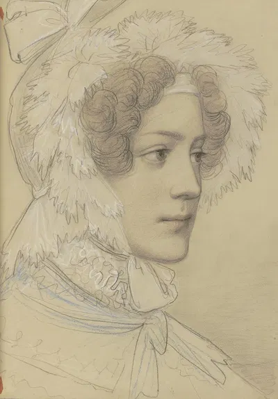Female portrait by Мари Элленридер, 1831 — digital art print download