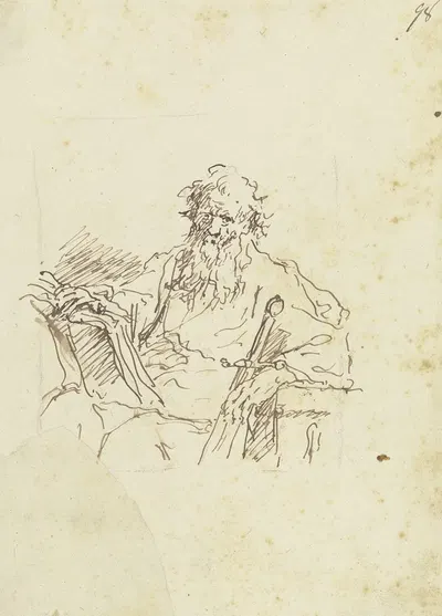 Der Apostel Paulus mit Buch und Schwert by Мартин Иоганн Шмидт, 1786 — digital art print download
