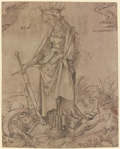 Saint Catherine by Мартин Кальденбах, 1506 — digital art print download