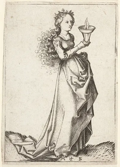 The first wise Virgin by Martin Schongauer — digital art print download