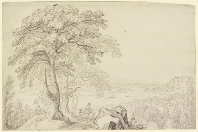 Oberrheinische Landschaft by Matthäus Merian the elder — digital art print download