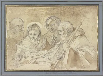 Adoration of the shepherds by Маттиа Прети — digital art print download