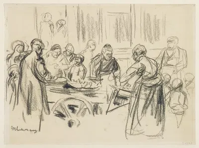 Studie zur Judengasse Amsterdam by Макс Либерман, 1908 — digital art print download