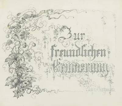 Zur freundlichen Erinnerung 1852 by Max von Berchem, 1852 — digital art print download