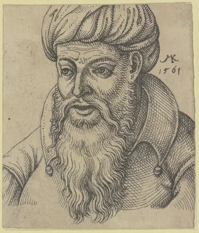 Bildnis eines bärtigen Türken by Michel Kirmer, 1561 — digital art print download