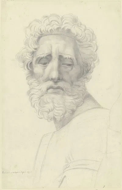 Abraham aus Raffaels Disputa by Moritz Daniel Oppenheim, 1823 — digital art print download