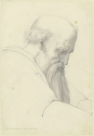 Der Heilige Hieronymus aus Raffaels Disputa by Moritz Daniel Oppenheim, 1823 — digital art print download