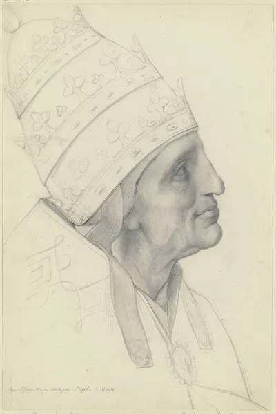 Papst Gregor der Große aus Raffaels Disputa by Moritz Daniel Oppenheim, 1823 — digital art print download